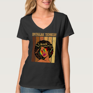 Camiseta Tecnicista afro-africana Oftálmica Preto