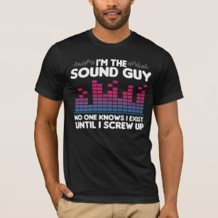 Camiseta Técnico audio engraçado do engenheiro eu sou a