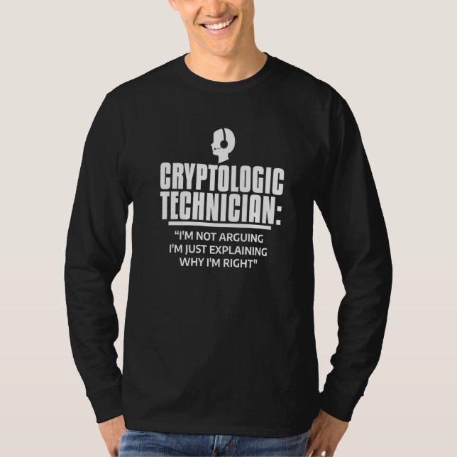 Camiseta Técnico Criptológico Estou Apenas Explicando Por Q (Frente)