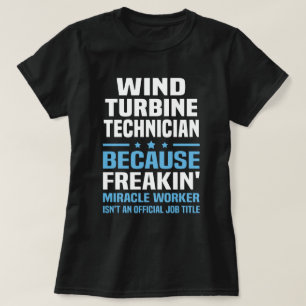 Camiseta Técnico da turbina eólica