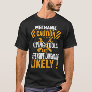 Camiseta Técnico de Automóveis de Garagem Mecânica Funny Ma