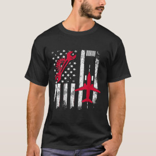 Camiseta Técnico de aviação de bandeira dos Estados Unidos