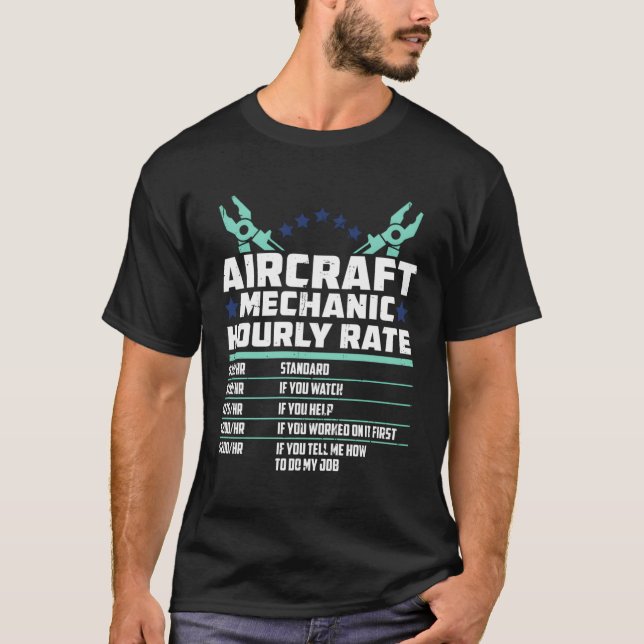 Camiseta Técnico de avião mecânico de Engenheiro (Frente)