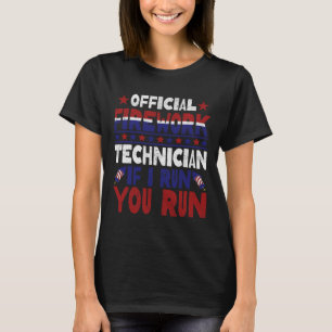 Camiseta Técnico De Bombeiros Em 4 De Julho Funny Usa Pyro-