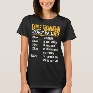 Camiseta Técnico de cabo com taxa horária Tecnologia de cab