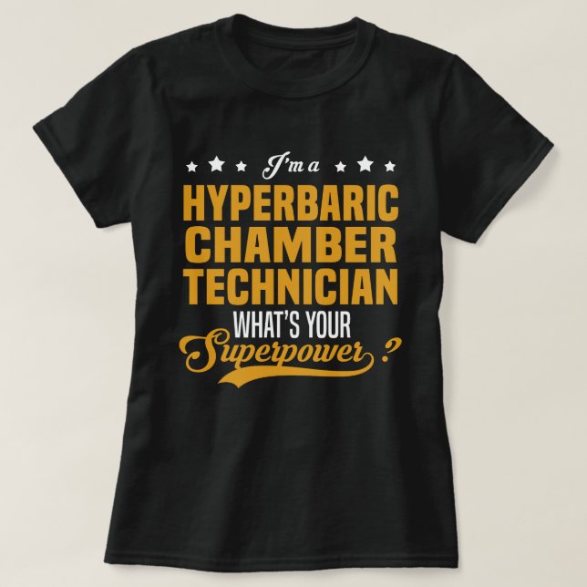 Camiseta Técnico de câmara hiperbárica (Frente do Design)