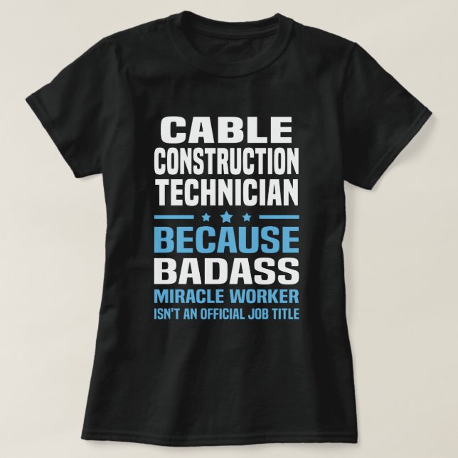 Camiseta Técnico de Construção de Cabo (Frente do Design)