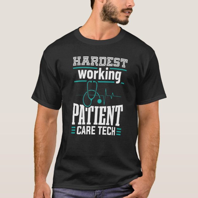 Camiseta Técnico de Cuidados com Doentes PCT Roupa de Tecno (Frente)