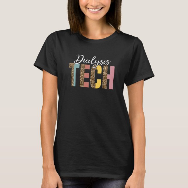 Camiseta Técnico de Diálise do Leopardo Apreciação (Frente)