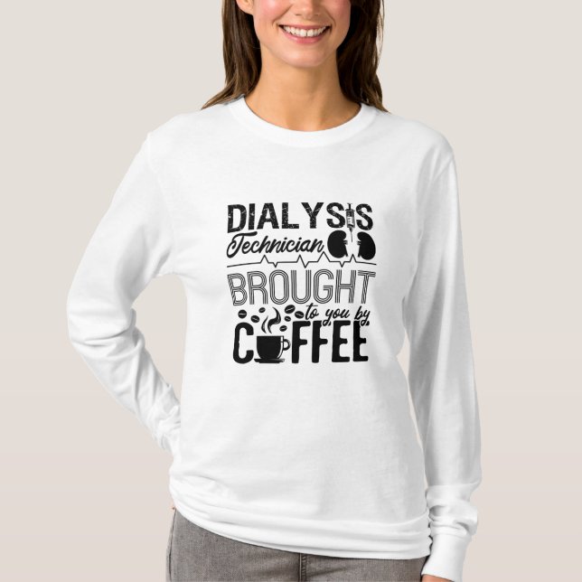 Camiseta Técnico De Diálise Trazido Por Nefrologia Do Café (Frente)