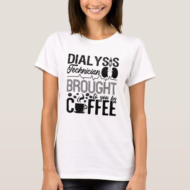 Camiseta Técnico De Diálise Trazido Por Nefrologia Do Café (Frente)
