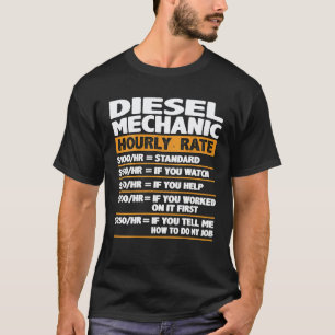 Camiseta Técnico de Diesel Taxa Horária Mecânico de Diesel