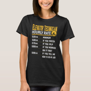 Camiseta Técnico de Elevador Tarifa Horária   Mecânico de E