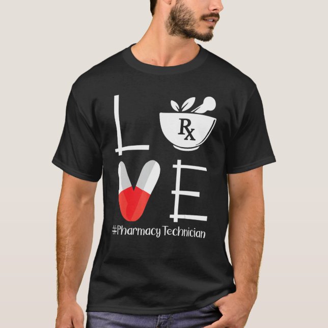 Camiseta Técnico de Farmácia de Amor e Farmacovigilância de (Frente)