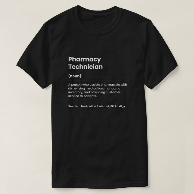 Camiseta Técnico de Farmácia Engraçado (Frente do Design)