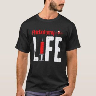 Camiseta Técnico de Flebotomia Vida Flebotomista Flebotomis