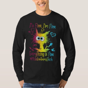 Camiseta Técnico de Flebotomia Vida Tudo Está Bem Colorido
