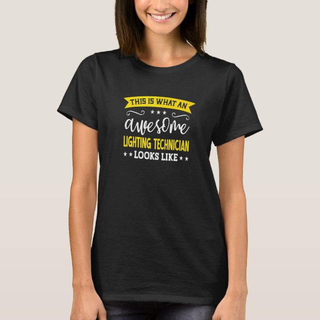 Camiseta Técnico de Iluminação Título do Empregado Iluminaç (Frente)