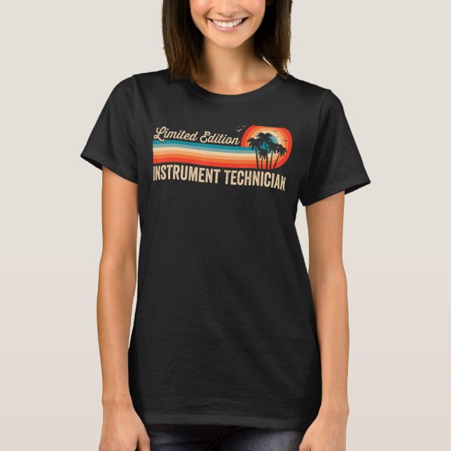 Camiseta Técnico de Instrumentos - Aniversário Retro Vintag (Frente)