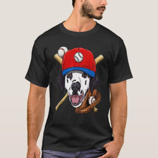 Camiseta Técnico de jogador de beisebol cão dálmata  arreme