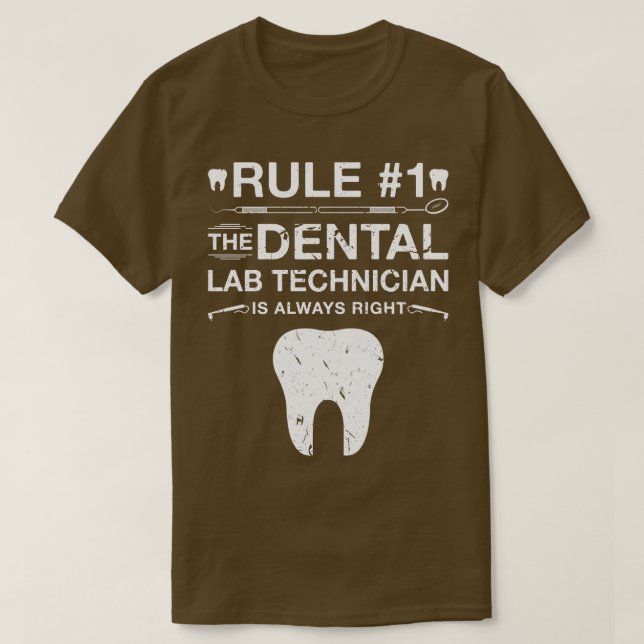 Camiseta Técnico de laboratório dentário (Frente do Design)