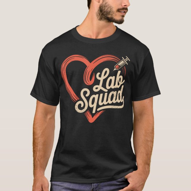 Camiseta Técnico de Laboratório Médico Lab Squad (Frente)
