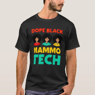 Camiseta Técnico de Mammografia Negra Mamomo Tech Rad Tech