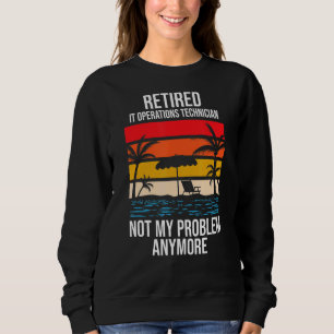 Camiseta Técnico De Operações De Ti Reformado Não É Meu Pro
