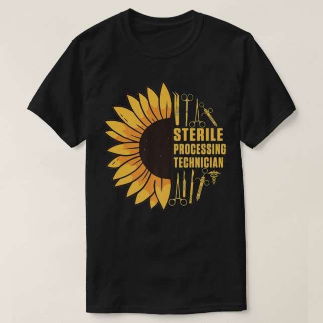 Camiseta Técnico de Processamento Estéril Cérebro Engraçado (Frente do Design)