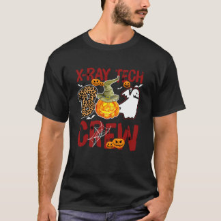 Camiseta Técnico de Raio-X Boo Tripulação Halloween Técnico