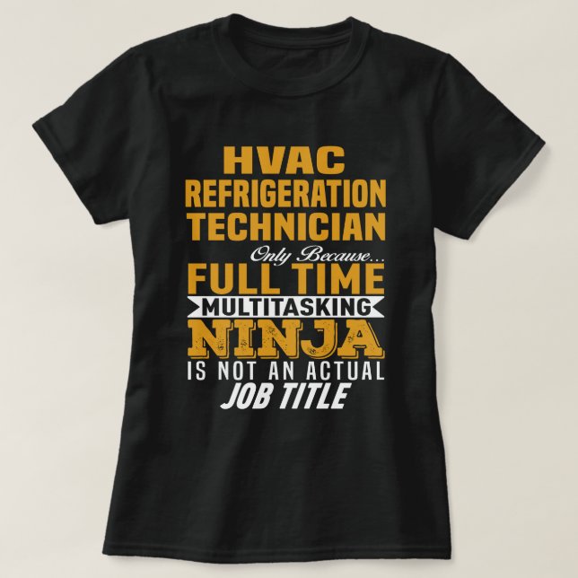 Camiseta Técnico de Refrigeração HVAC (Frente do Design)