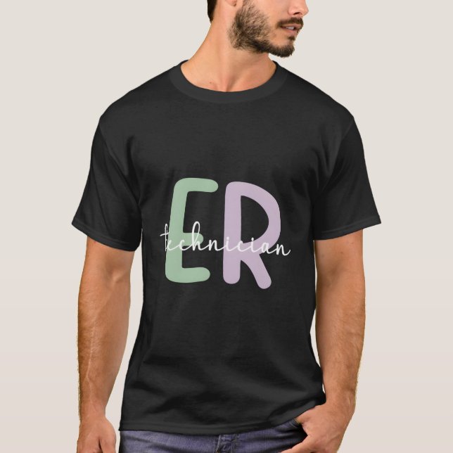 Camiseta Técnico De Sala De Emergência Er Técnico Er Tech (Frente)