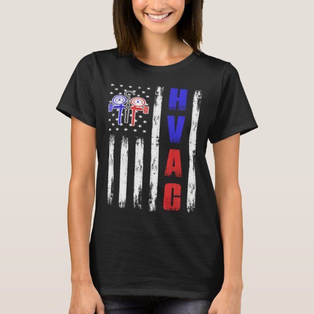 Camiseta Técnico de Sinalizador da HVAC Tech US (Frente)
