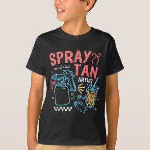 Camiseta Técnico de Spray Tan Artístico Retro Salão de Bele