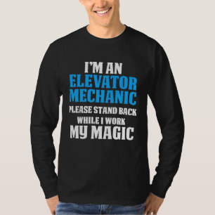 Camiseta Técnico de suporte de manutenção mecânica do eleva