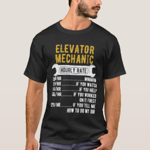 Camiseta Técnico de Taxa de Manutenção de Mecânico de Eleva