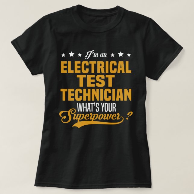 Camiseta Técnico de teste elétrico (Frente do Design)