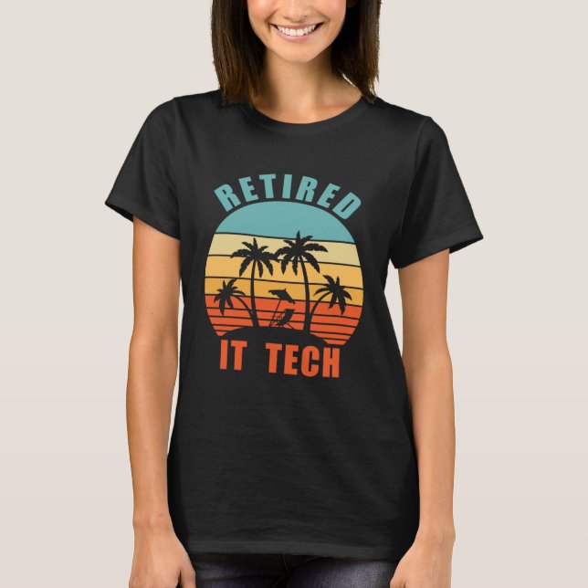 Camiseta Técnico de TI Aposentado  Gênio da Informática Fel (Frente)