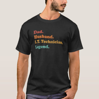 Camiseta Técnico de TI Mens para Pai ou marido para pai