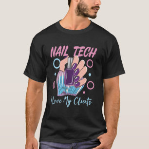 Camiseta Técnico de Unhas Citação Trabalho Uniforme Esmalte