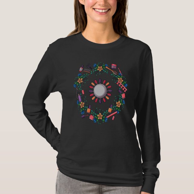 Camiseta Técnico de Unhas Flor Profissionais Manicures Te (Frente)
