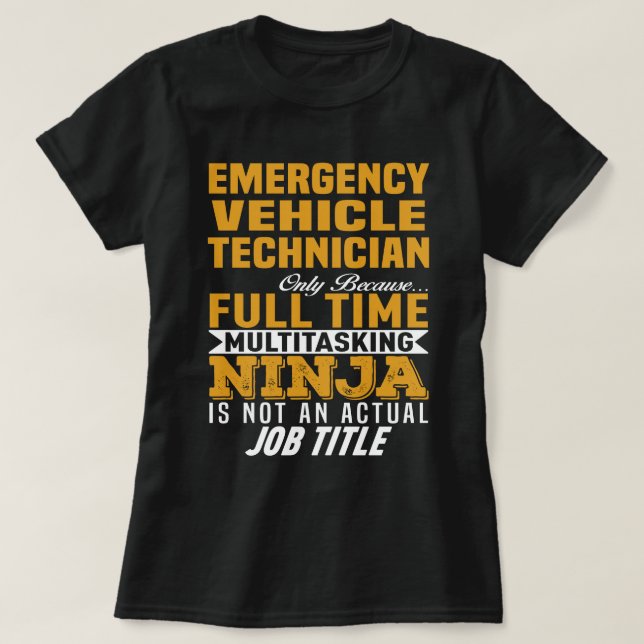 Camiseta Técnico de Veículo de Emergência (Frente do Design)