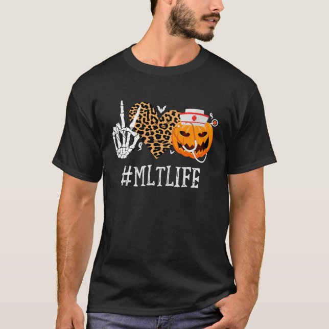 Camiseta Técnico do Laboratório Médico MLT Pumpk Paz (Frente)