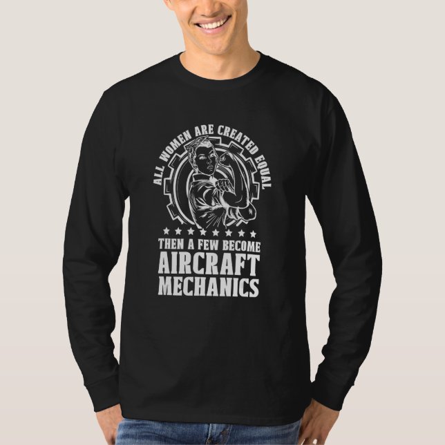 Camiseta Técnico Engenheiro Mecânico de Aeronaves (Frente)