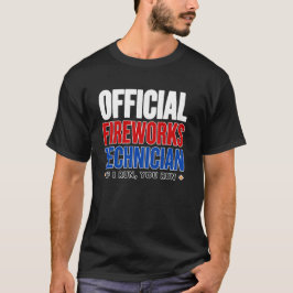 Camiseta técnico oficial de fogos de artifício - se eu corr