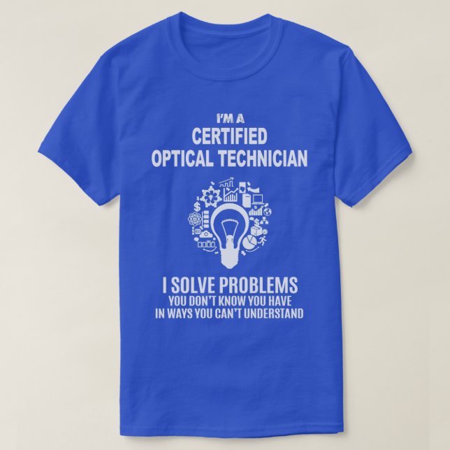 CAMISETA TÉCNICO ÓPTICO CERTIFICADO SOLUCIONA PROBLEMAS BRA (Frente do Design)