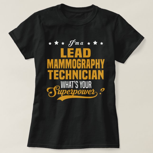 Camiseta Técnico principal de mamografia (Frente do Design)