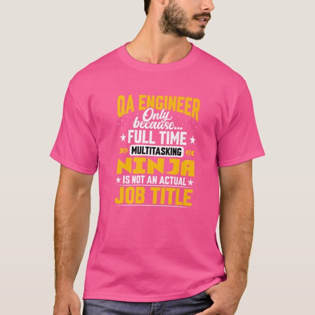 Camiseta Técnico Qa Engenheiro Cargo Título Qa (Frente)