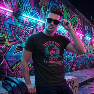 Camiseta Técnico Rizz Certificado - Meme Rizz Engraçado