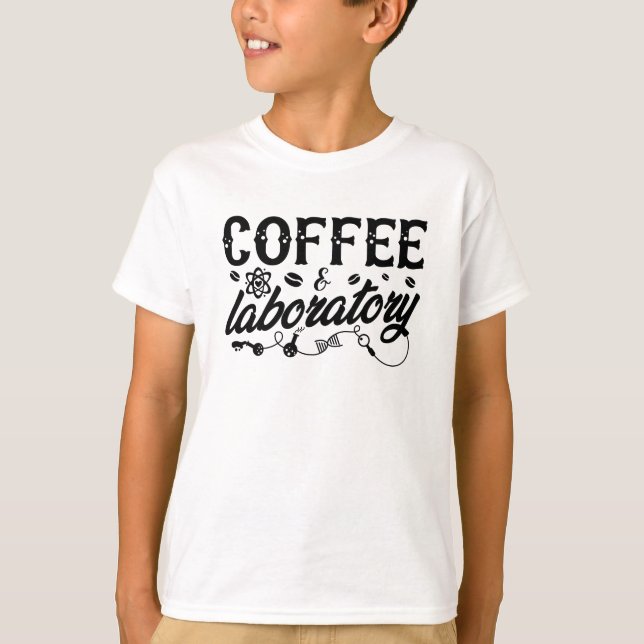 Camiseta Técnico técnico do Coffee & Laboratory Lab Tech (Frente)